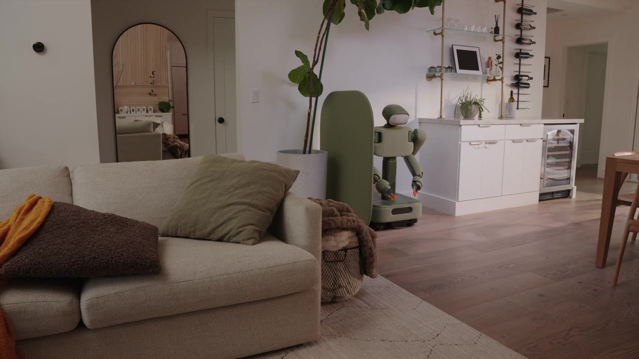 Isaac 1 home robot standing in a home interior