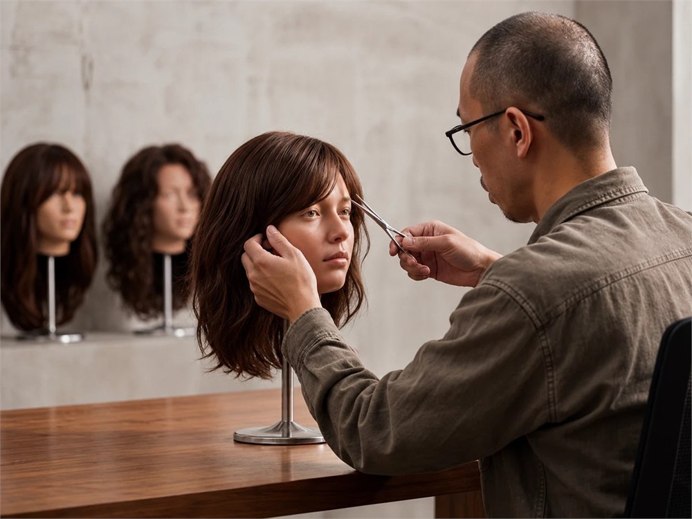 Hairstyling work on a KOIBOT ROLA robot head
