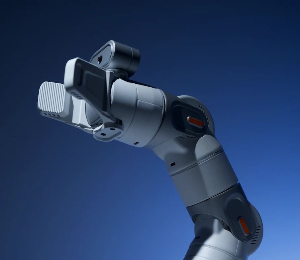 Kynooe One modular robot arm parts arranged as a robotic assembly progression