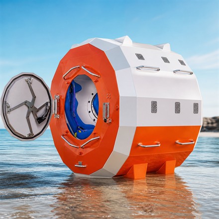 AI-generated square thumbnail of the LifePods W01 floating survival capsule