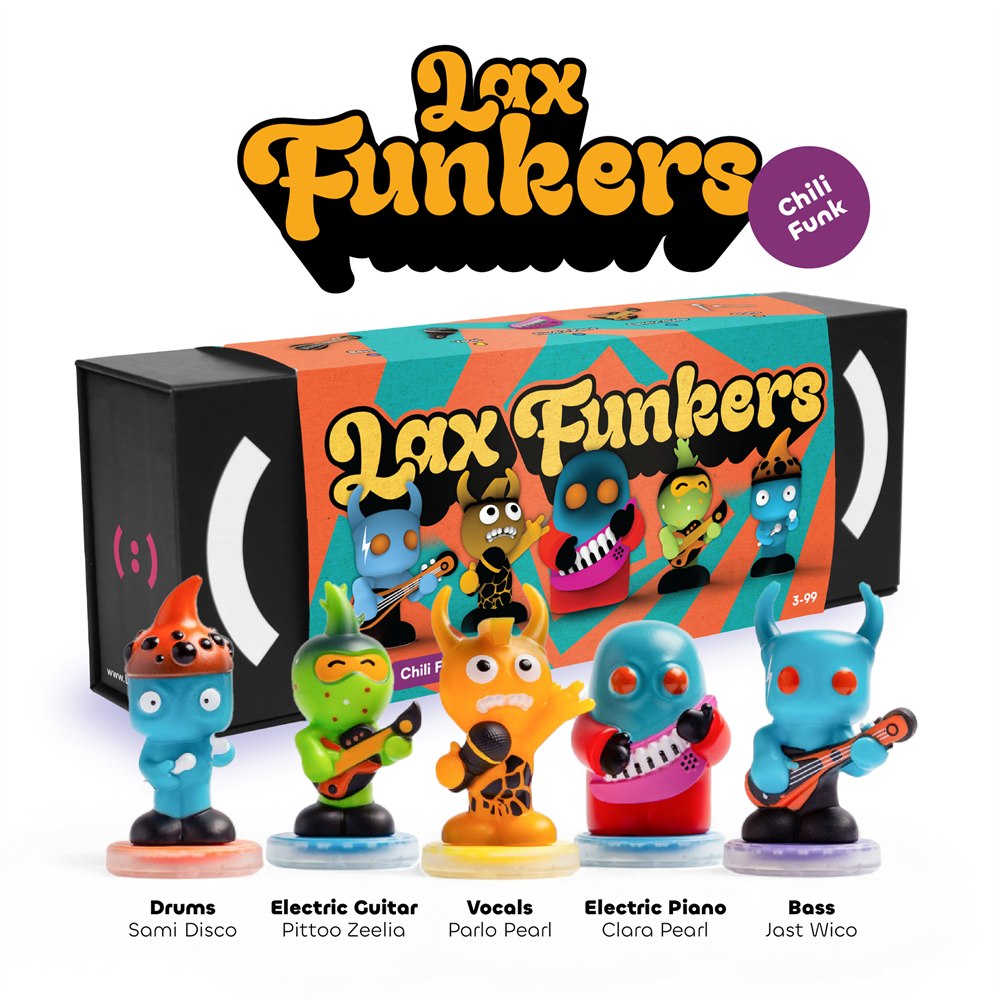 Loops Lab Lax Funkers figurine band and packaging