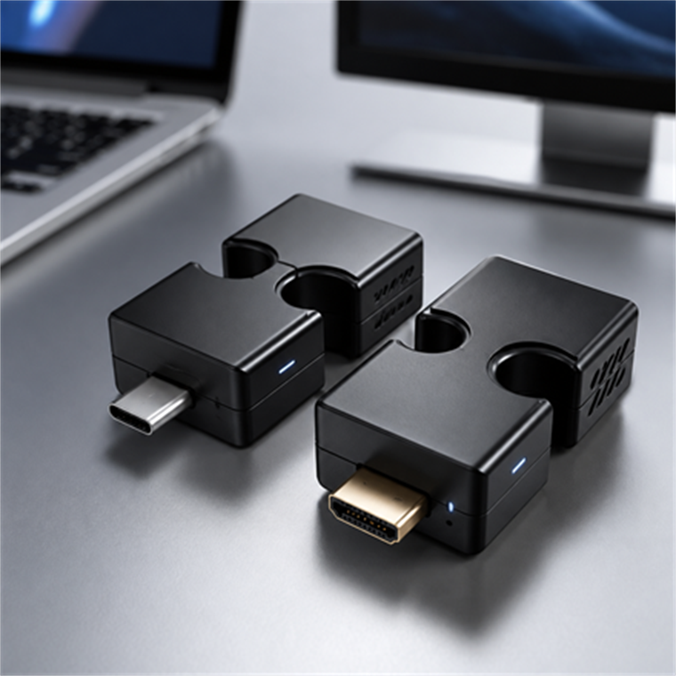 Puzzle-style MouseArc G1 wireless HD transmitter and receiver