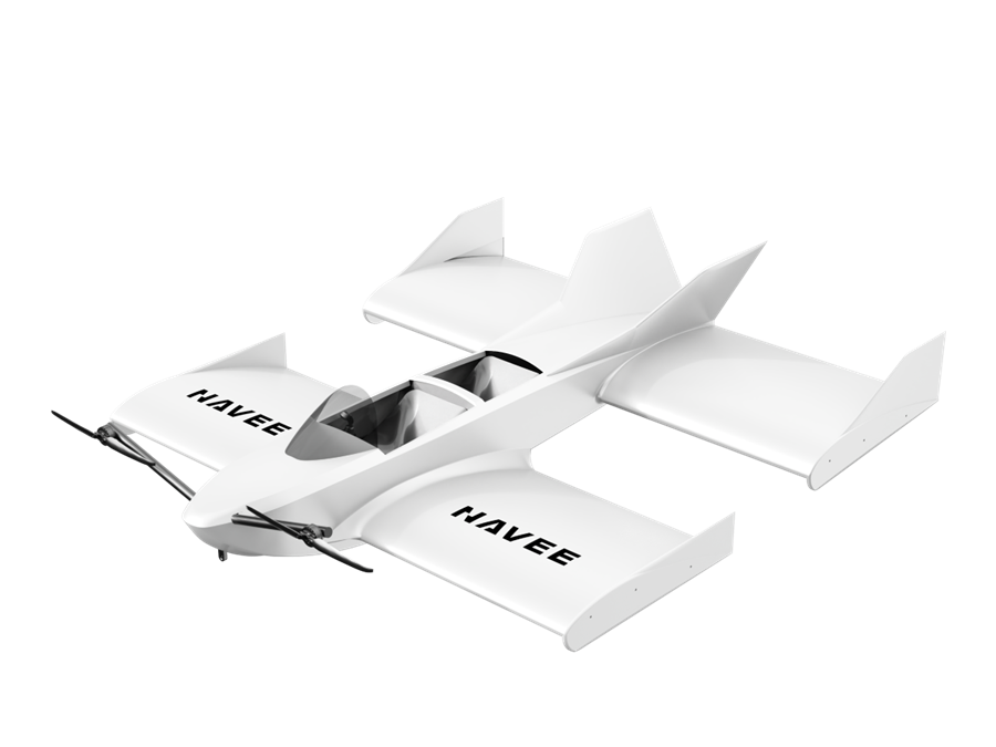 NAVEE WaveFly 5X white two-seat wing-in-ground watercraft product render