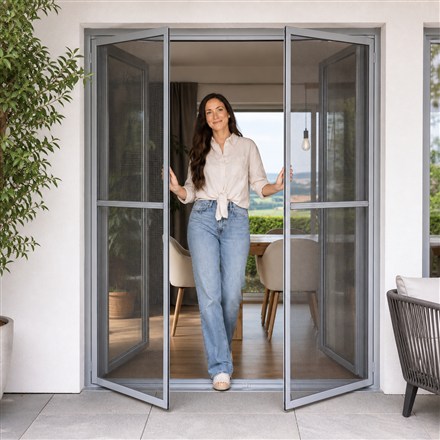 Neher double-swing insect screen door thumbnail
