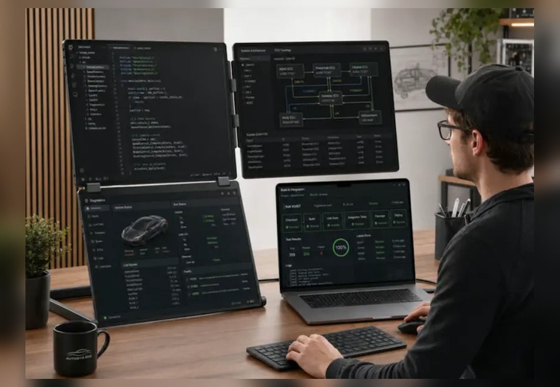 NexFold Fold7 portable inverted-L triple monitor image 1