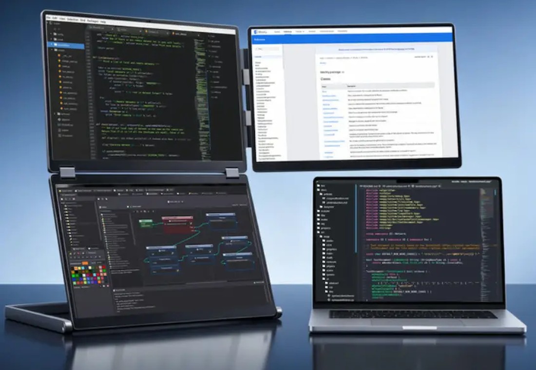 NexFold Fold7 portable inverted-L triple monitor image 6