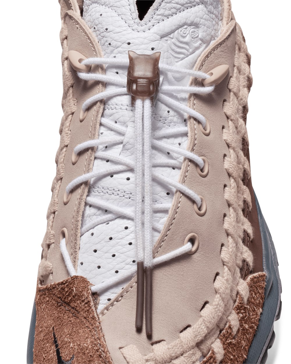 Nike x SOULGOODS Homescape Woven close-up of lacing, toggle, and woven side detail