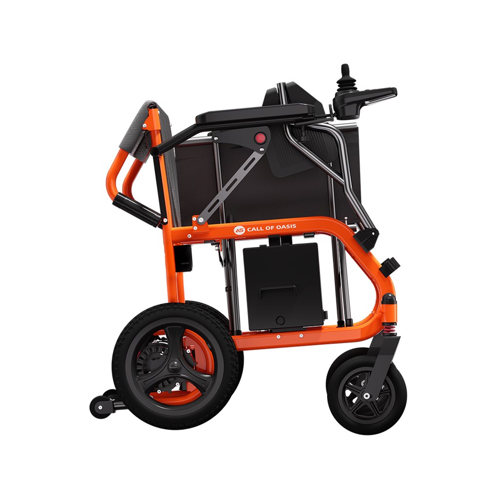 Side view of the OAS Air Ultra folded for compact storage