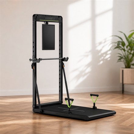 Generated no-text square image of the INNODIGYM OMNI X1 folding smart home gym