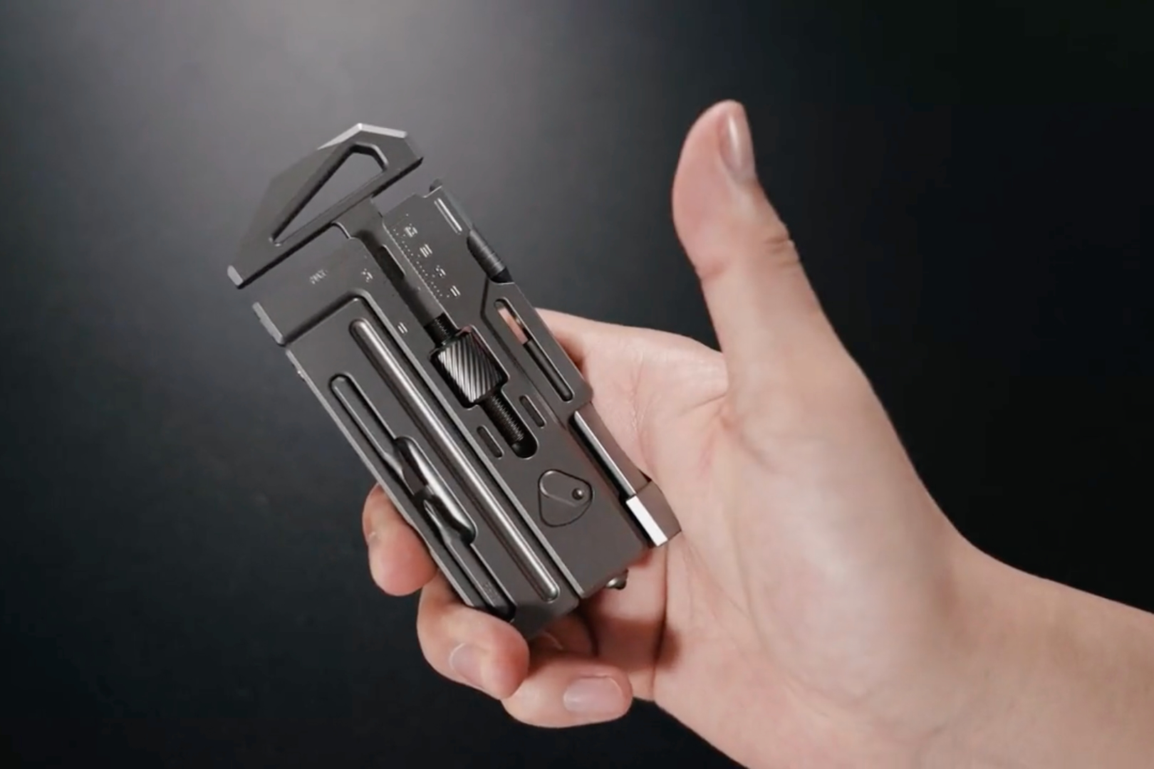 OmniPro Wrench 3.0 titanium multi-tool shown in a hand
