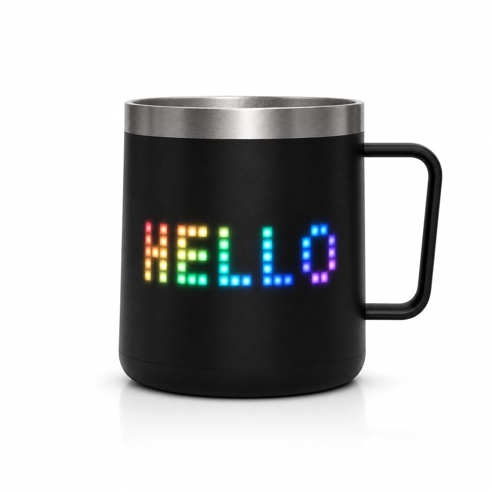 PixelMug S1 smart pixel mug with colorful LED display