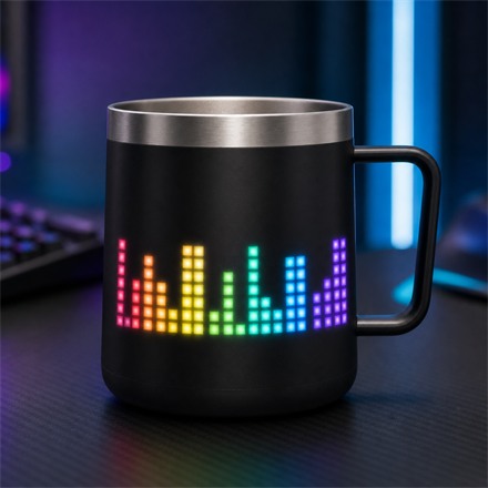 No-text square image of the PixelMug S1 smart pixel mug