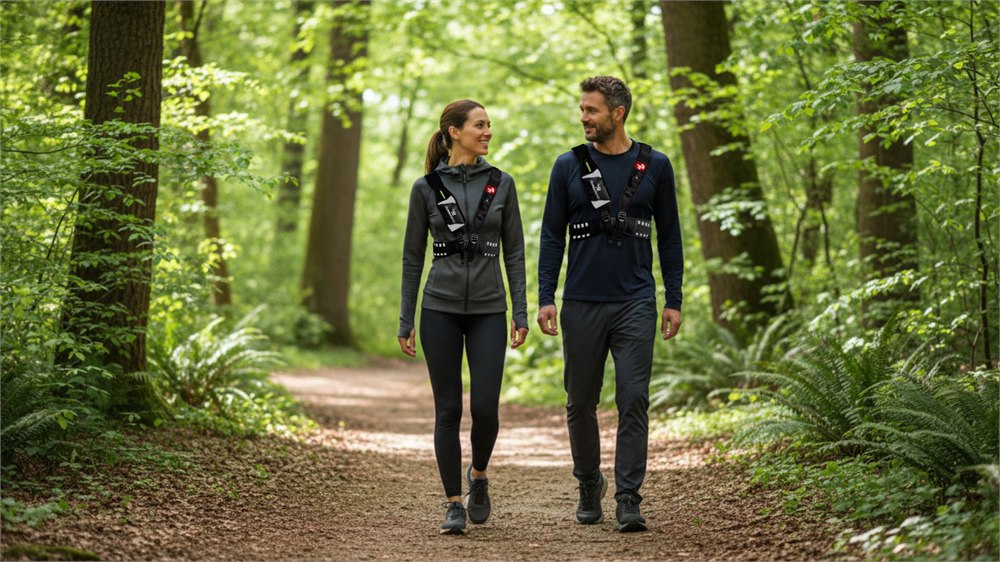 RunSafePro vest used while walking in a park