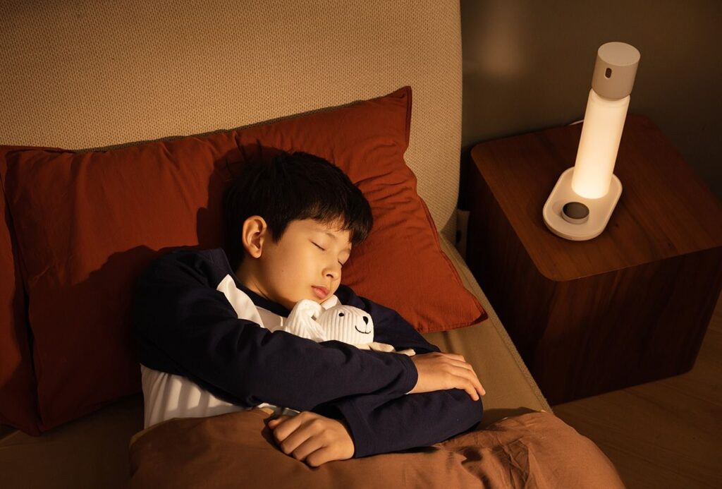 Sleepal AI Lamp in a bedroom setup