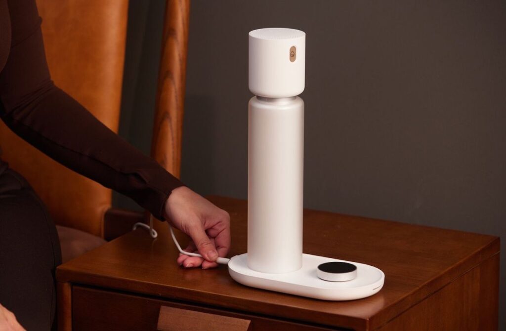 Sleepal AI Lamp used as a bedside smart lamp