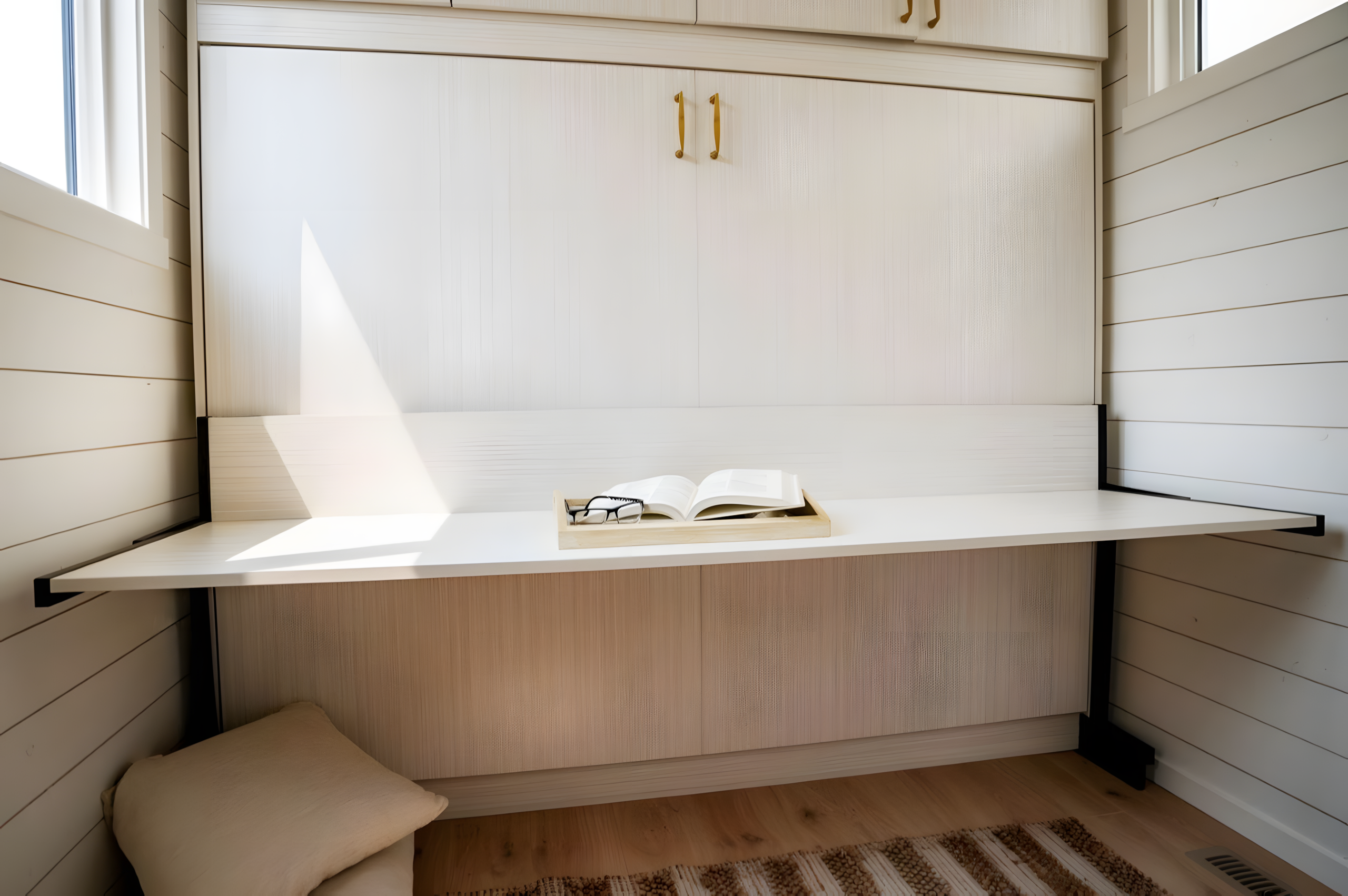 Compact kitchen in the Smidge tiny house