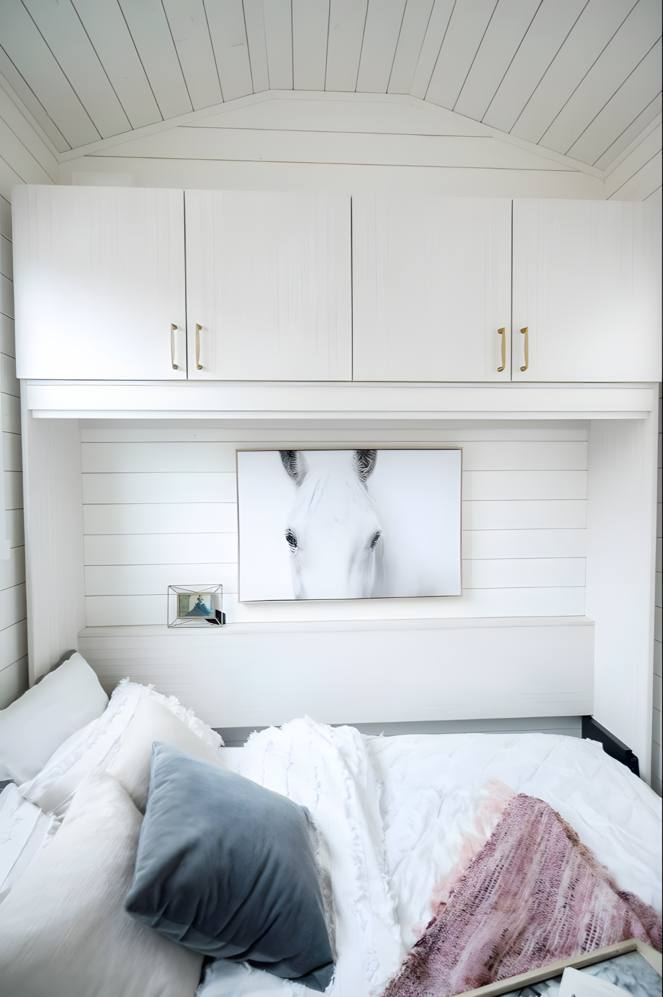 Bathroom area with incinerating toilet in the Smidge tiny house