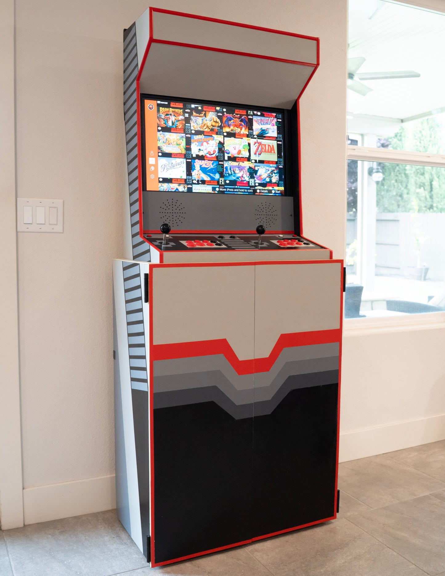 Swap Arcade wood arcade cabinet side profile