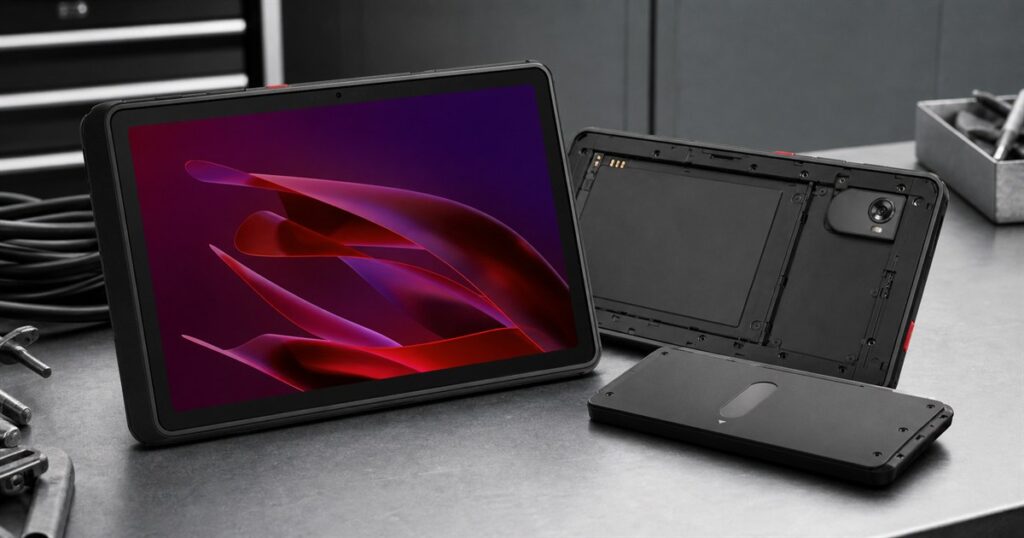 Lenovo ThinkTab X11 rugged tablet with removable battery panel