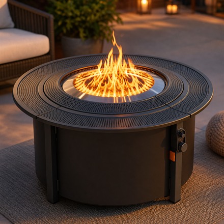 Generated no-text square thumbnail of the Solo Stove Infinity Flame propane fire pit