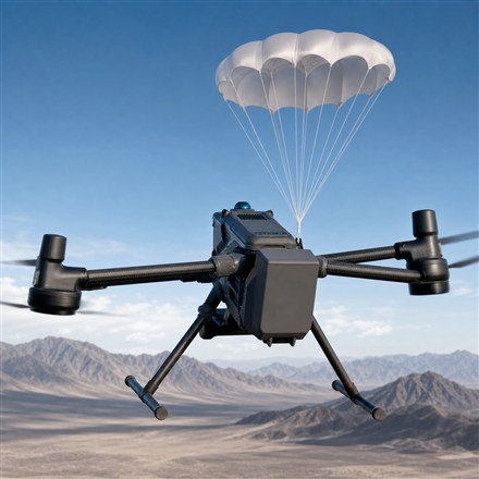DJI AP100 parachute module on a Matrice 400 drone