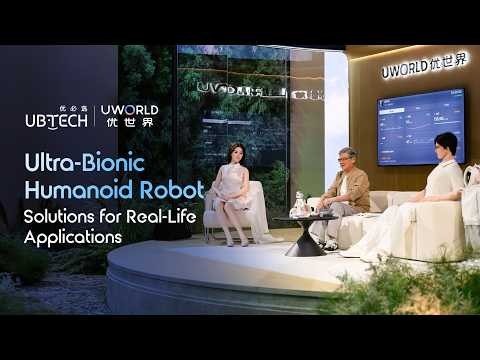 Official UBTECH Robotics application video still for the UWORLD U1 humanoid robot