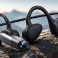 Generated no-text image of the VibeLens MusicCam Pro 4K POV camera headset