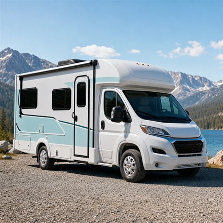 Generated no-text square image of the Winnebago Elora/Resa compact Class C RV