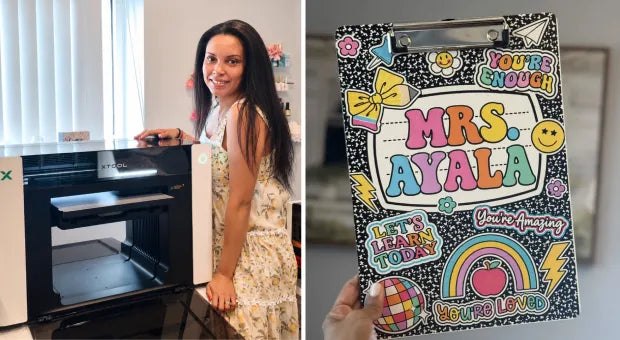xTool O1 Omni printer with a personalized printed sign project