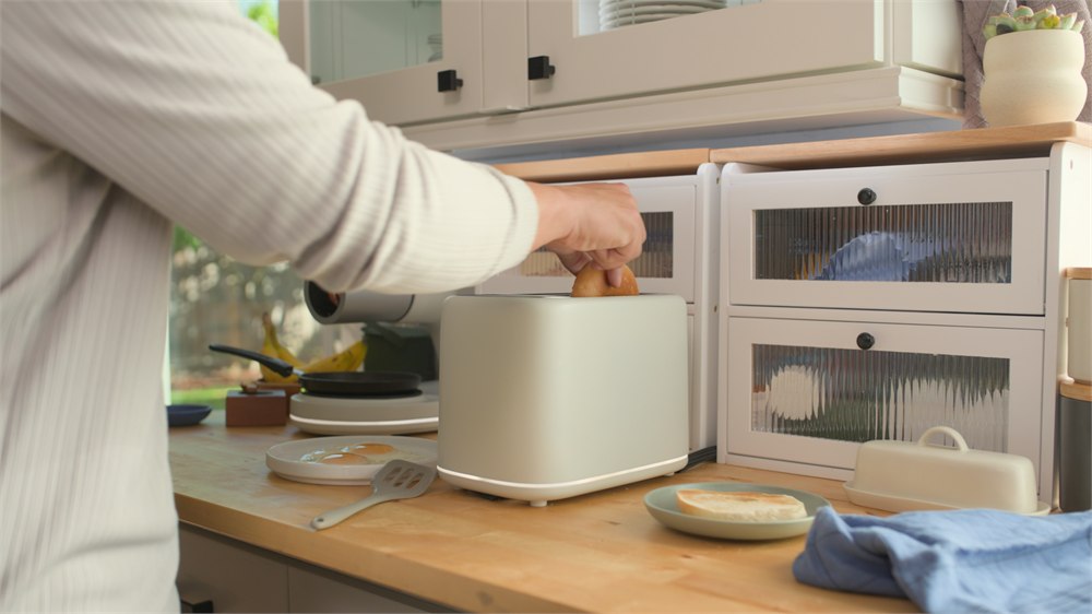 CHEFFY E.G.O.R. and T.O.A.S.T.R. breakfast appliances being used in a kitchen