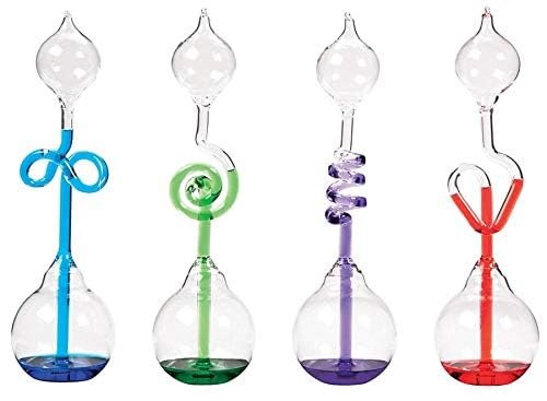 Glass hand boiler assortment with twisted tubes and upper bulbs