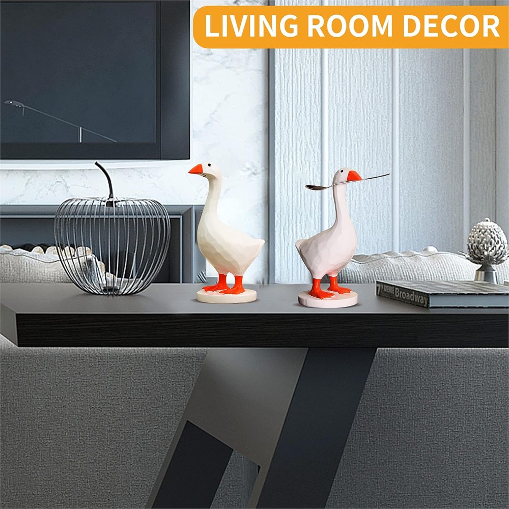 Magnetic goose key holder displayed as living room decor