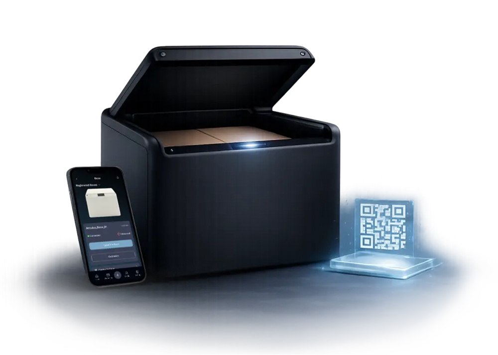 Arculus Boxx open with app and courier access visual