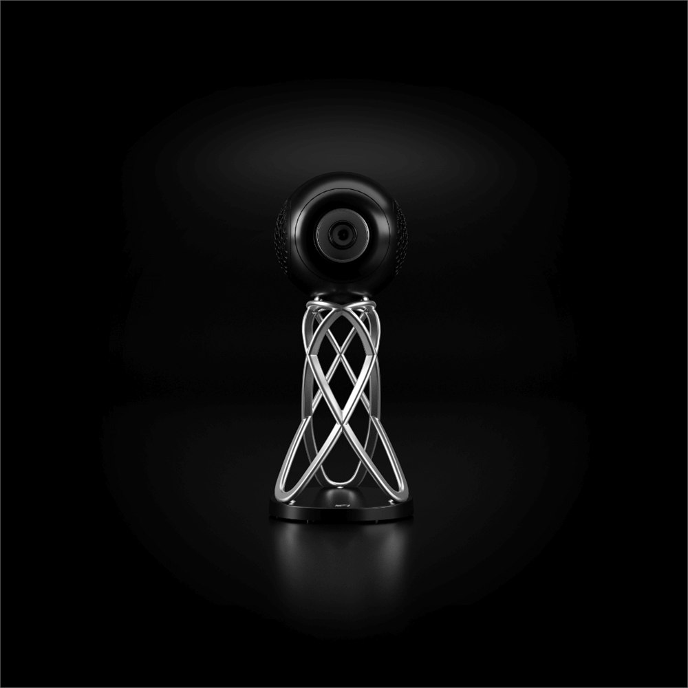 Packshot of the Cabasse LA SPHERE EVO active stereo speaker system