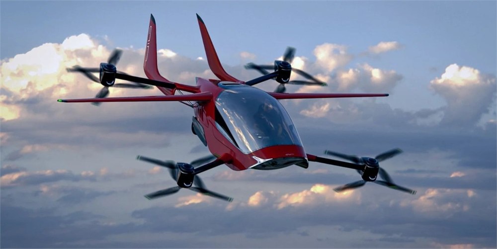 AIR ONE full-scale personal eVTOL prototype side view