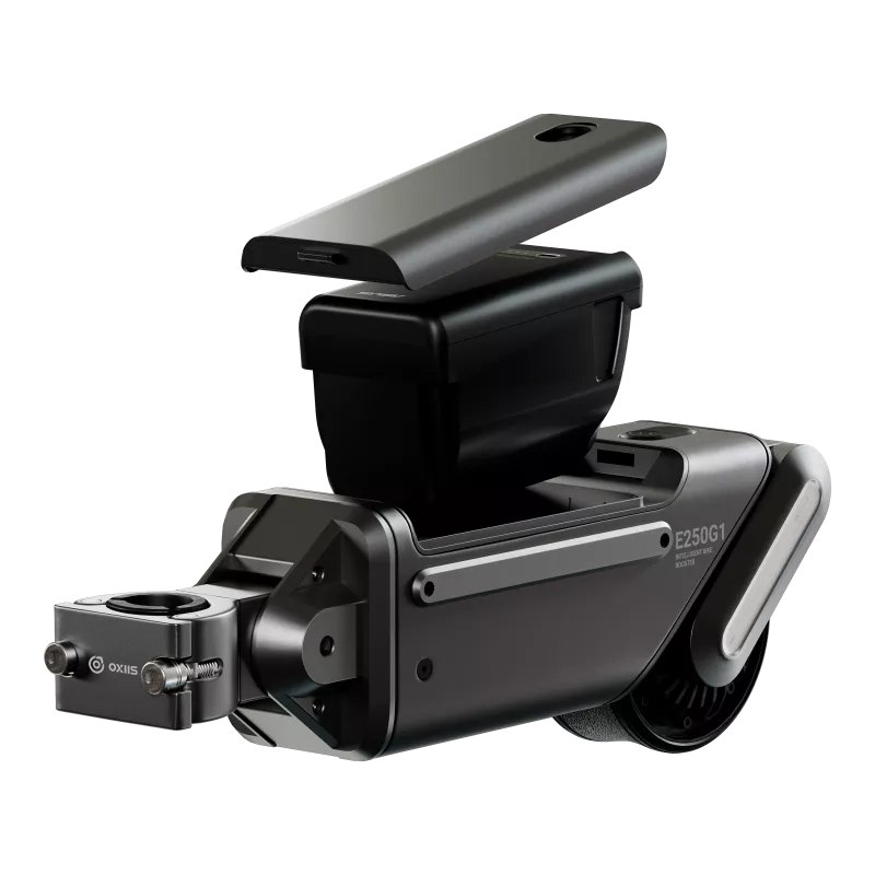 Close view of the ASUS Oxiis E250G1 booster body and roller drive