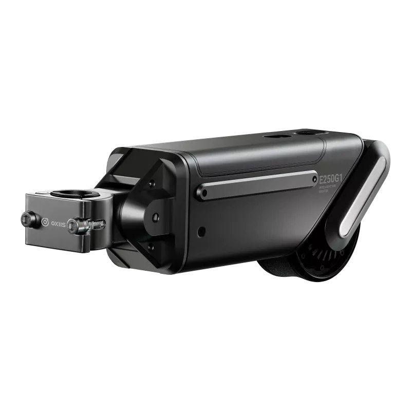 ASUS Oxiis E250G1 installed below a bicycle seatpost