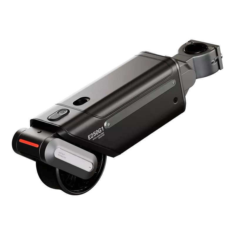 ASUS Oxiis E250G1 compact booster with red rear light visible