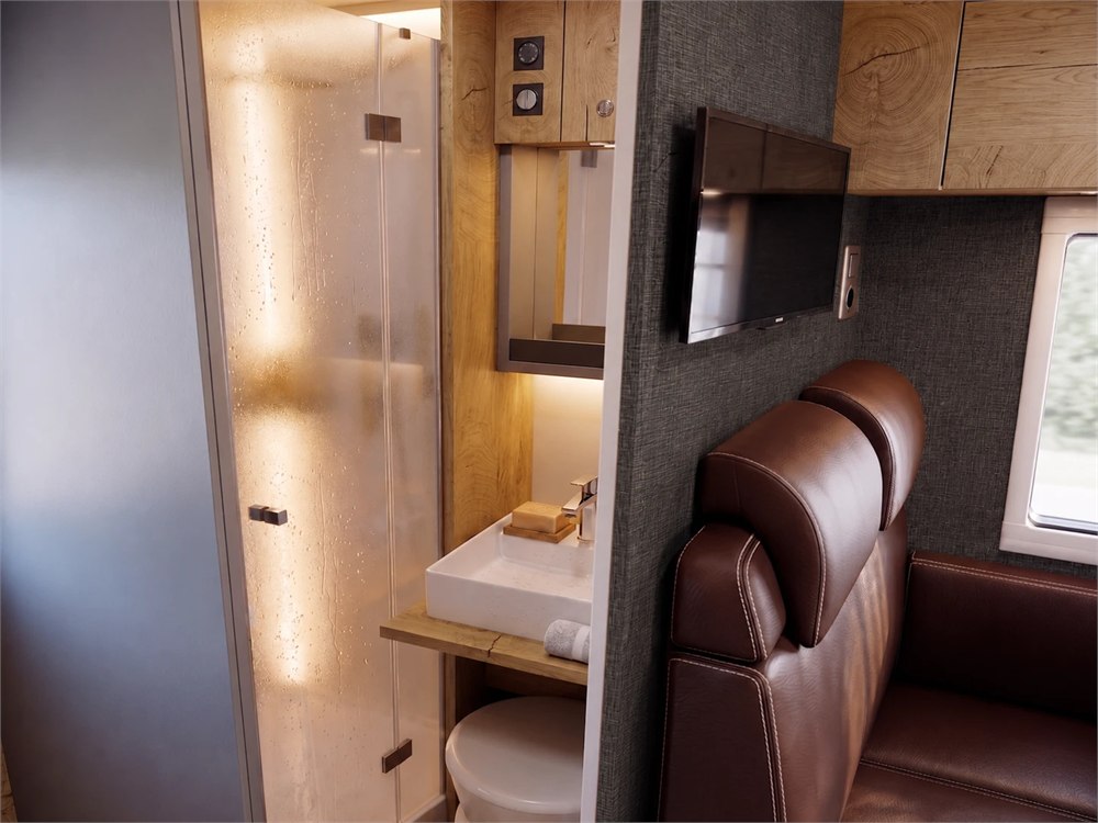 Atlantis Carbon 4x4 twin bed interior rendering