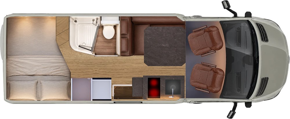 Atlantis Carbon 4x4 transverse bed floor plan