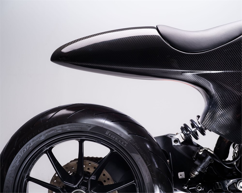 Bandit9 Ducati 821 rear wheel and carbon tail detail