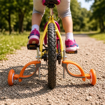 These Flexible Bicycle Training Wheels Help Kids Learn Balance While Pedaling
