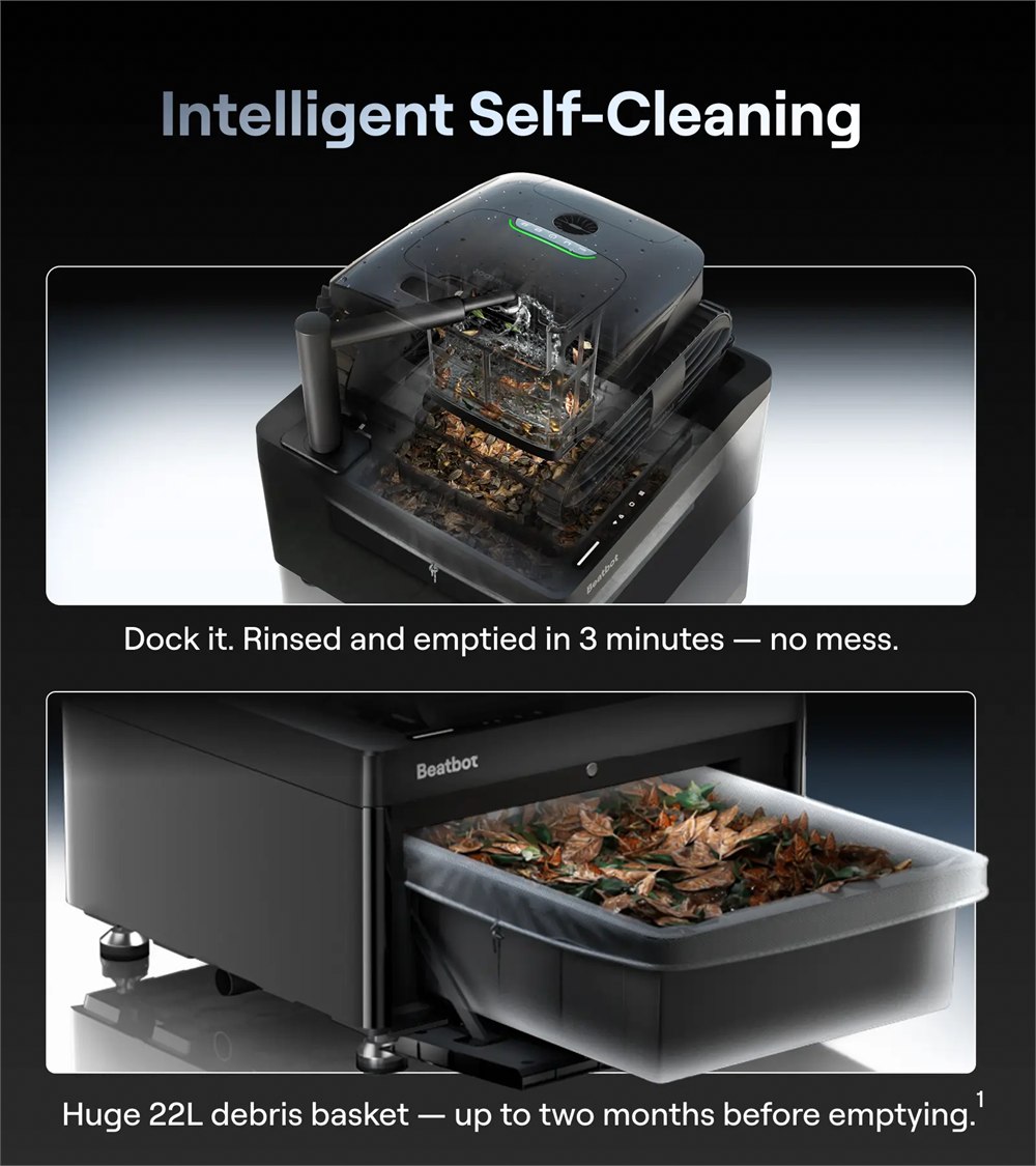 Beatbot AquaSense X self-cleaning and debris-emptying station