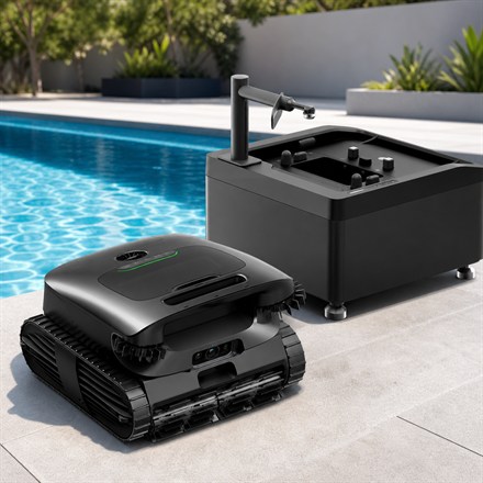 This Self-Cleaning Robotic Pool Cleaner Empties Its Own Debris Dock