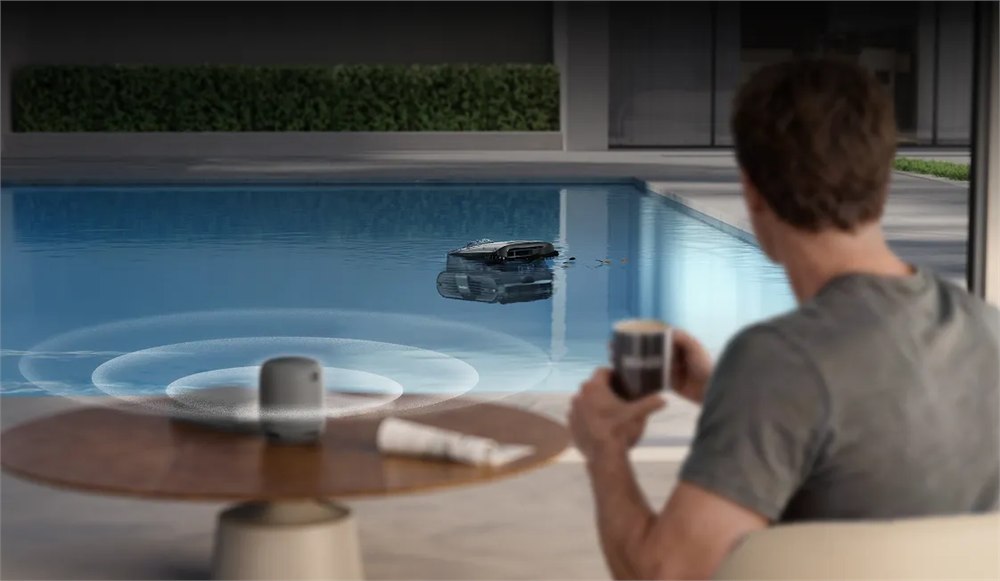 Beatbot AquaSense X app and voice control pool scene