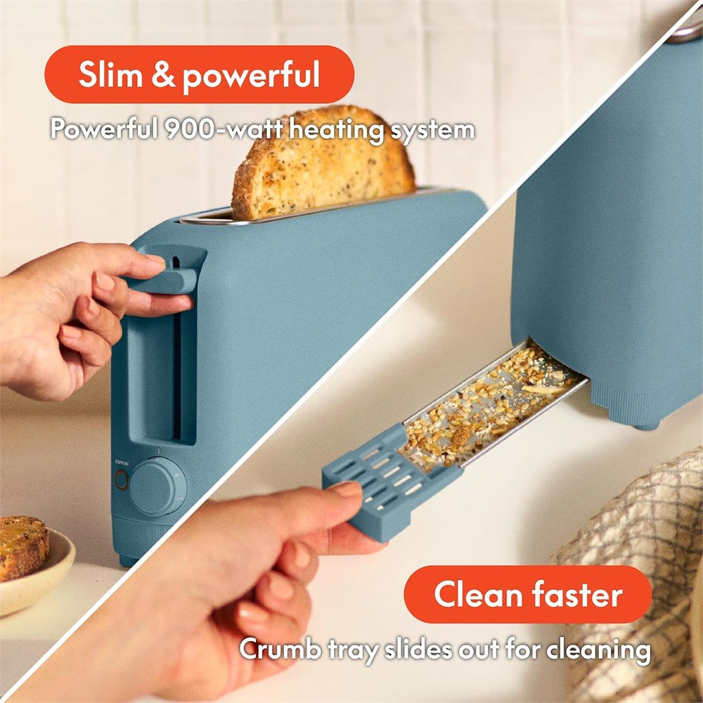 BELLA toaster controls with shade dial and side lever