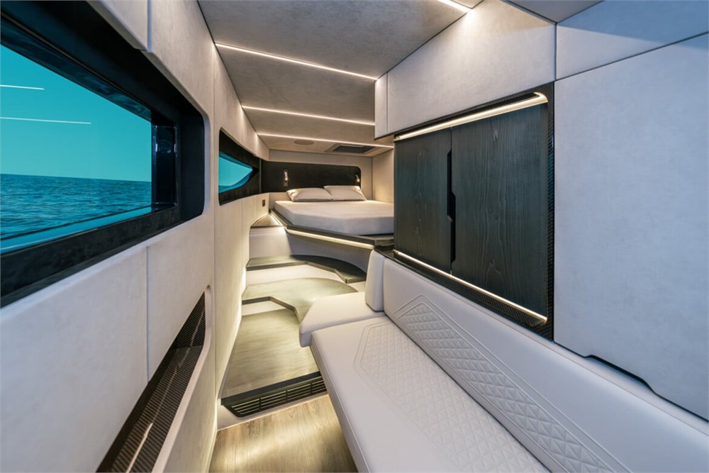 BRABUS ULTIMA 55 guest cabin with modern interior finish