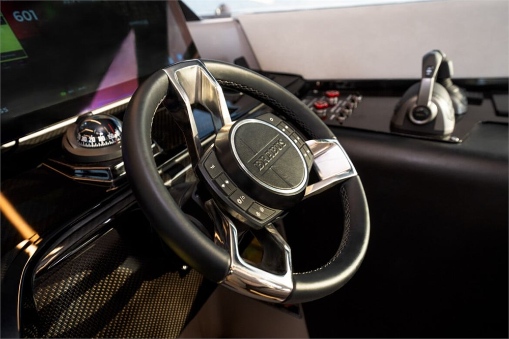 BRABUS ULTIMA 55 helm with BRABUS-style controls and carbon accents