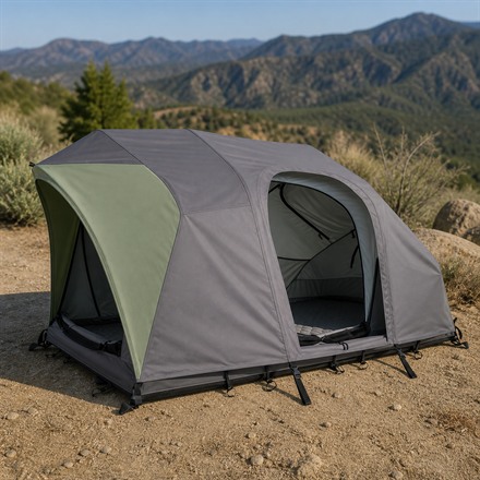 This Four-Season Camping Tent Has A Built-In Mattress