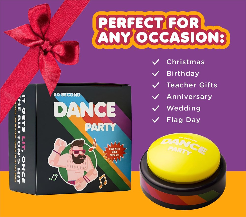 30 Second Dance Party button gift and occasion product image